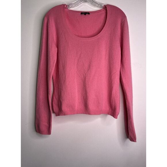 Cash Ca England Cashmere Sweater Large Bright Pink Long Sleeves - Picture 1 of 9